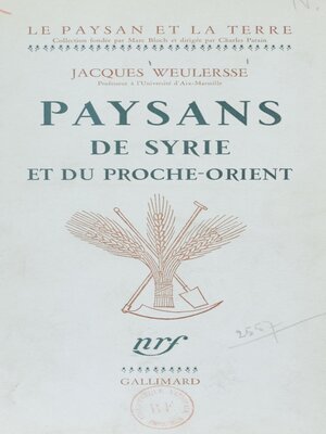 cover image of Paysans de Syrie et du Proche-Orient
